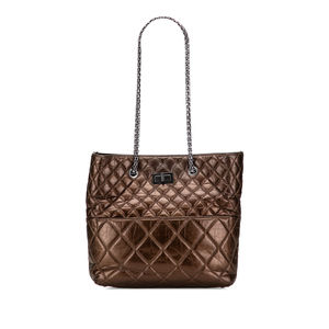Pre-Loved Chanel Reissue 2.55 Quilted Metallic Aged Calfskin Tote